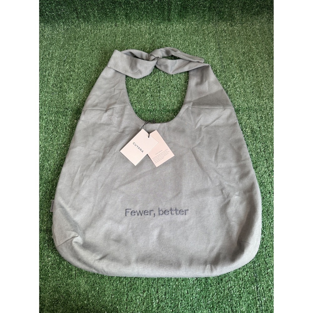 Cuyana Tote Fewer Better Shopping‎ Bag Charcoal Grey Organic Pima Cotton Tote